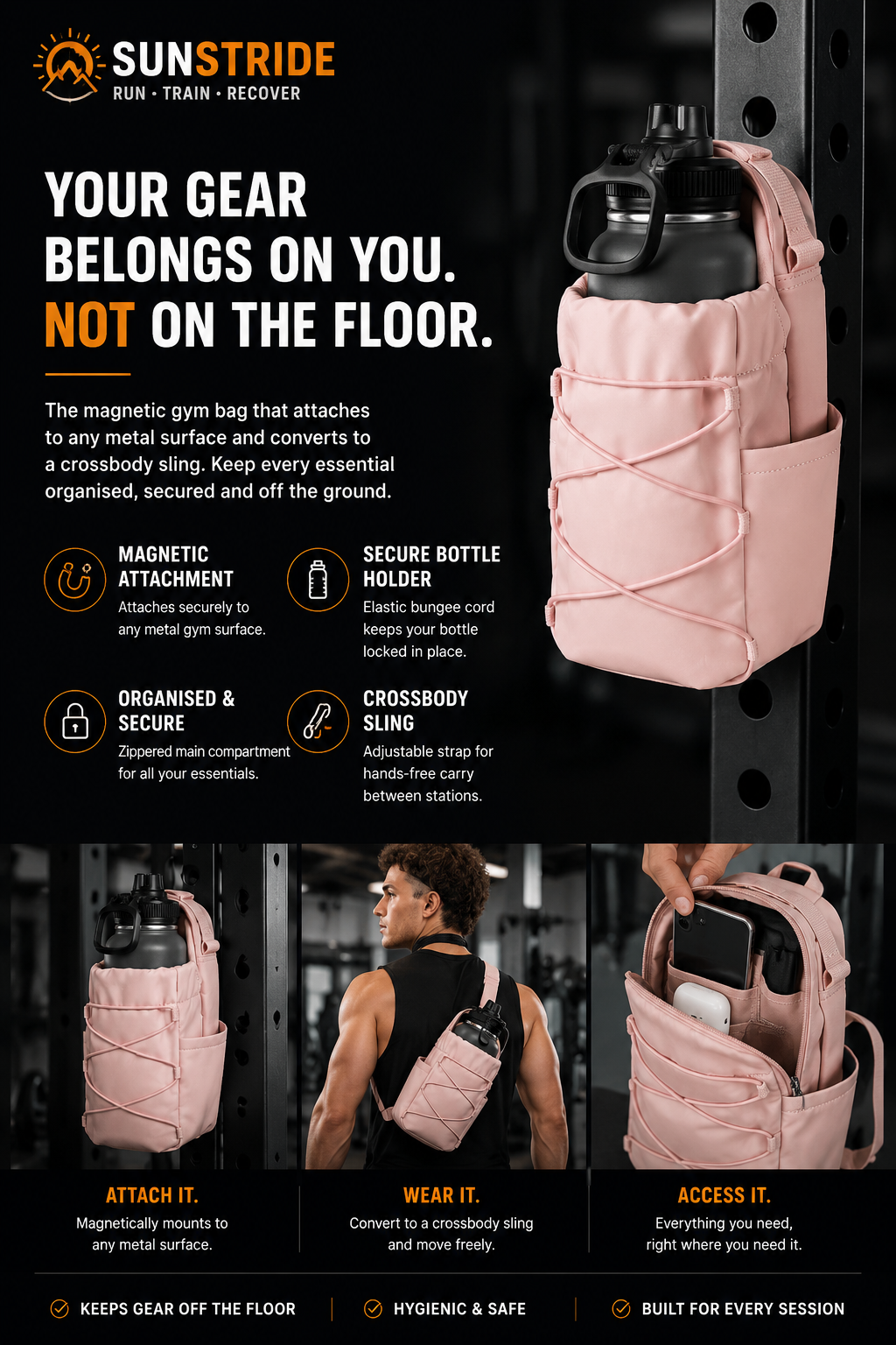 Magnetic Gym Bag