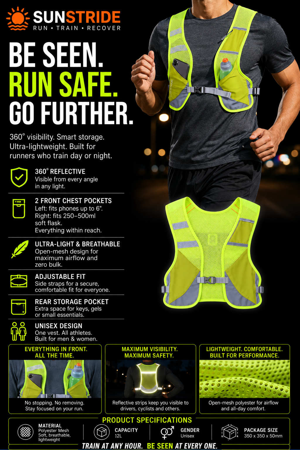 Reflective Running Vest