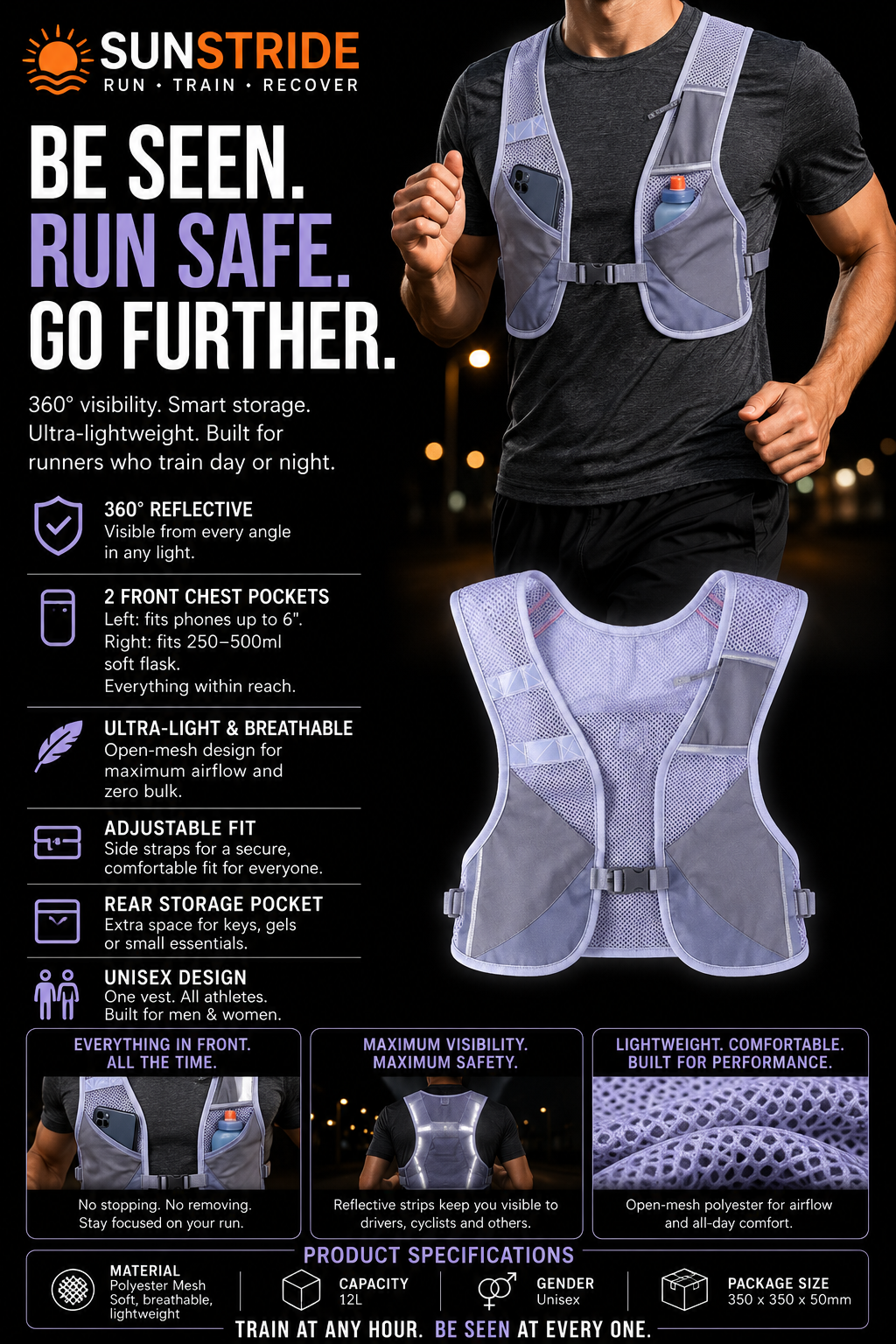 Reflective Running Vest