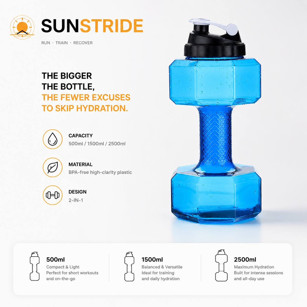 Dumbbell Water Bottle