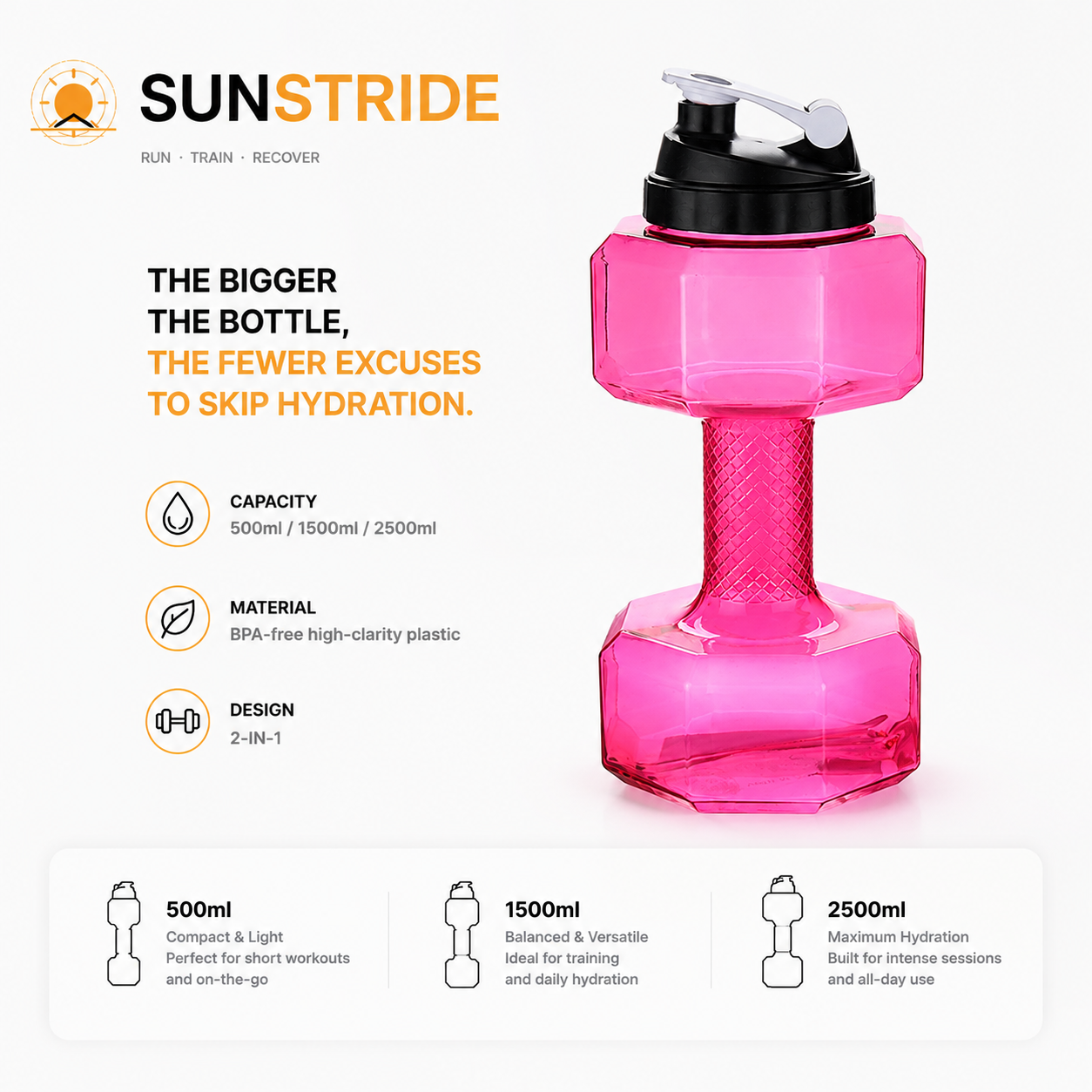 Dumbbell Water Bottle