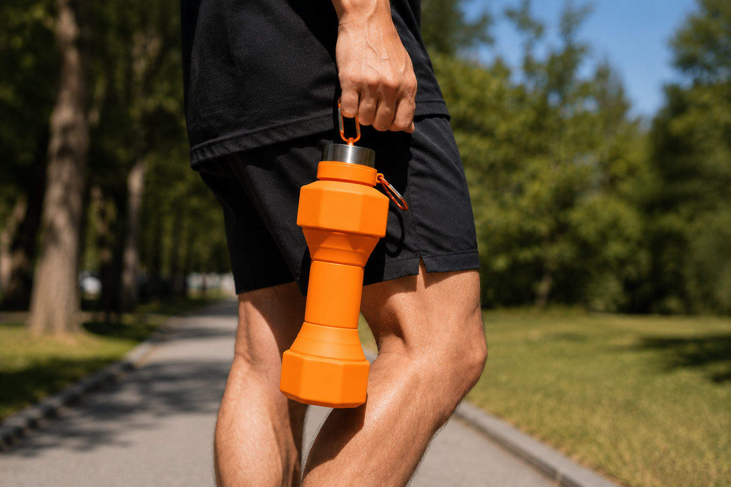 Foldable Dumbbell Water Bottle