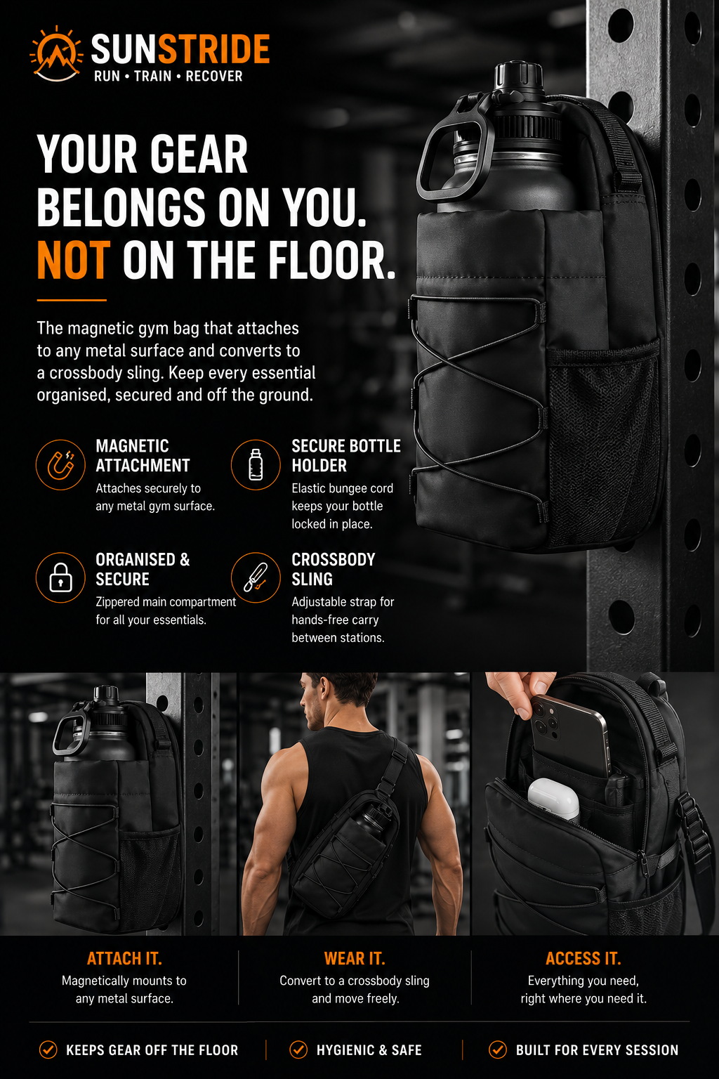 Magnetic Gym Bag