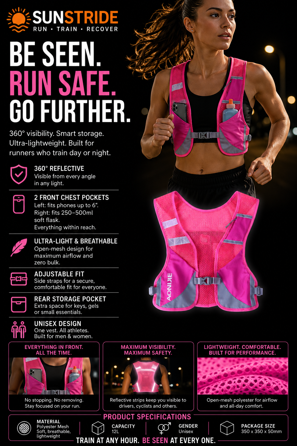 Reflective Running Vest